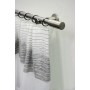 Gardinia Gardinenstangen-Set Zylinder, Edelstahloptik, 120 cm mit Vorhang.