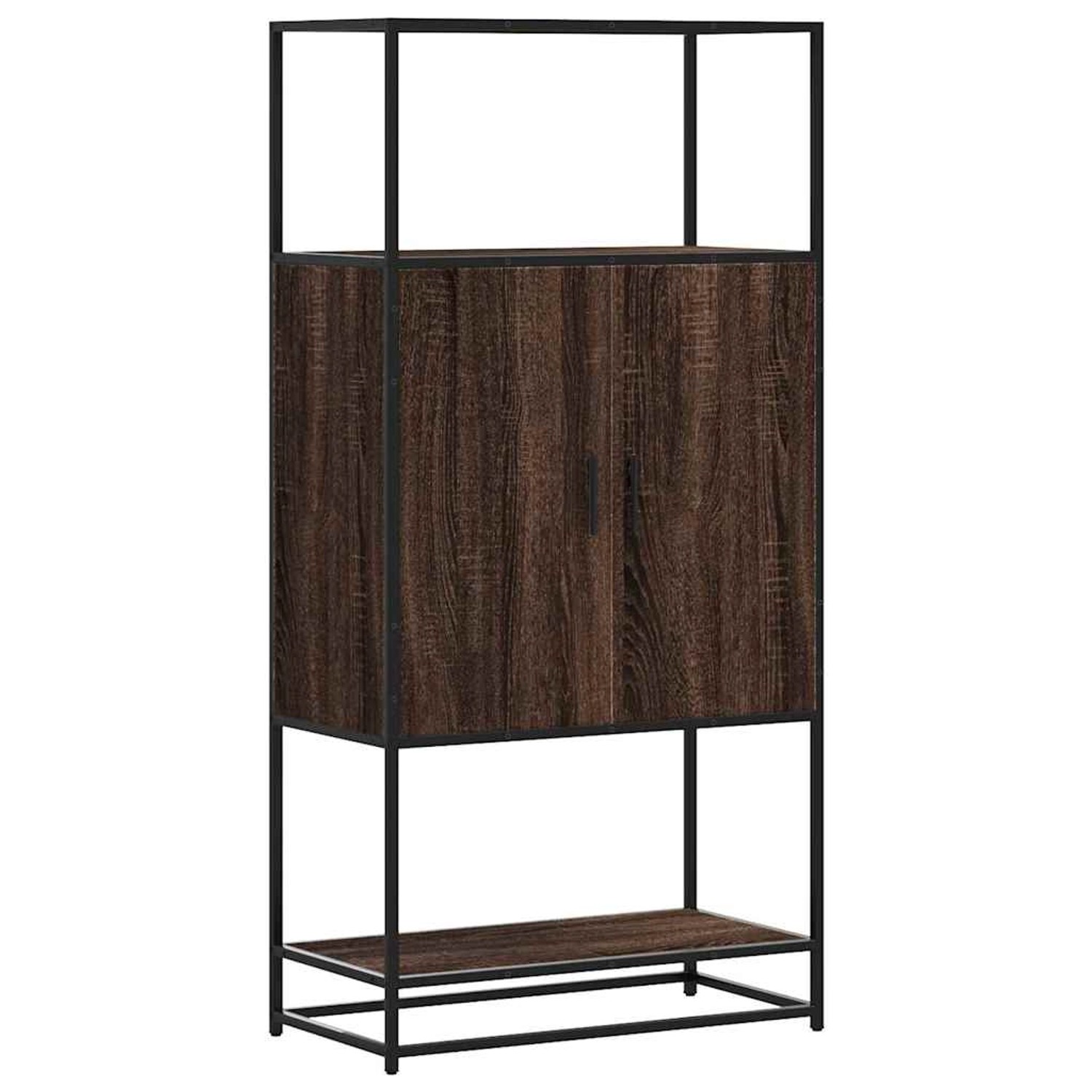 vidaXL Highboard Braun Eichen-Optik 68x35x139 cm Holzwerkstoff Metall 84904 günstig online kaufen