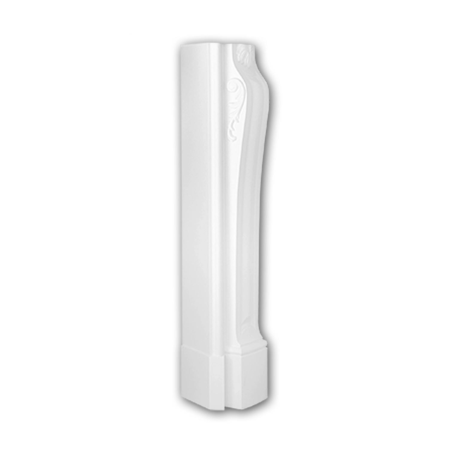 PROFHOME 164003 Zierelement dekoratives Element Stuckdekor aus Polyurethan 18,0 cm x 87,7 cm x 17,1 cm Weiß