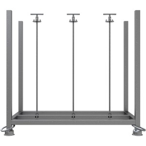 Schake Stapelpalette, feuerverzinkt, für 30 Fußplatten. Baugeräte für Baustellen.