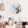 Wall-Art Wanduhr mit Weingläsern, transparent, Ø 30 cm. Dekorative Glasuhr für Küche und Esszimmer.