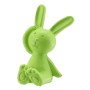 Grüner Deko-Hase (6 cm) aus Polyresin für Ostern.