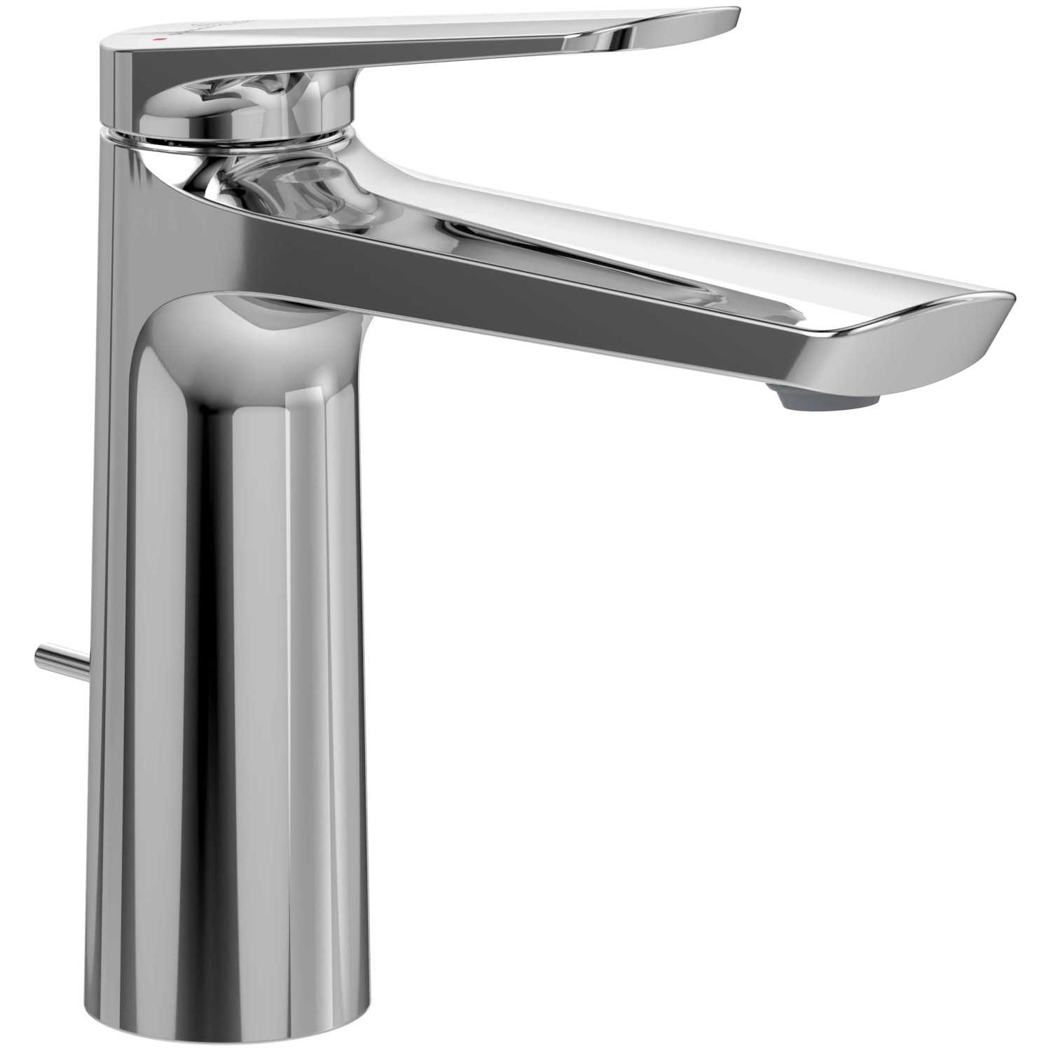 Villeroy & Boch Oasis Waschtischarmatur mit Zugstange und Keramikkartusche Wassersparend Auslaufhöhe 114MM Rund Chrom