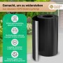 Schwarze HDPE Rhizomsperre mit Verschlussschiene, gerollt. Begrenzt Bambus-Wurzeln. Robust & witterungsbeständig.