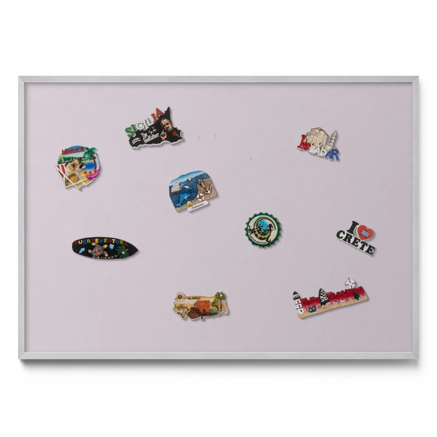 Tulup Magnettafel Magnetboard Gerahmt für Urlaubsmagnete Farbe Flieder 100x günstig online kaufen