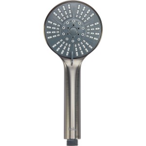 baliv Handbrause HBR-100.22 Gunmetal. Runder Duschkopf mit fünf Strahlarten und Antikalk-Noppen.