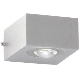 Moderne, silberne LED-Außenwandleuchte Helsinki von Fischer & Honsel.