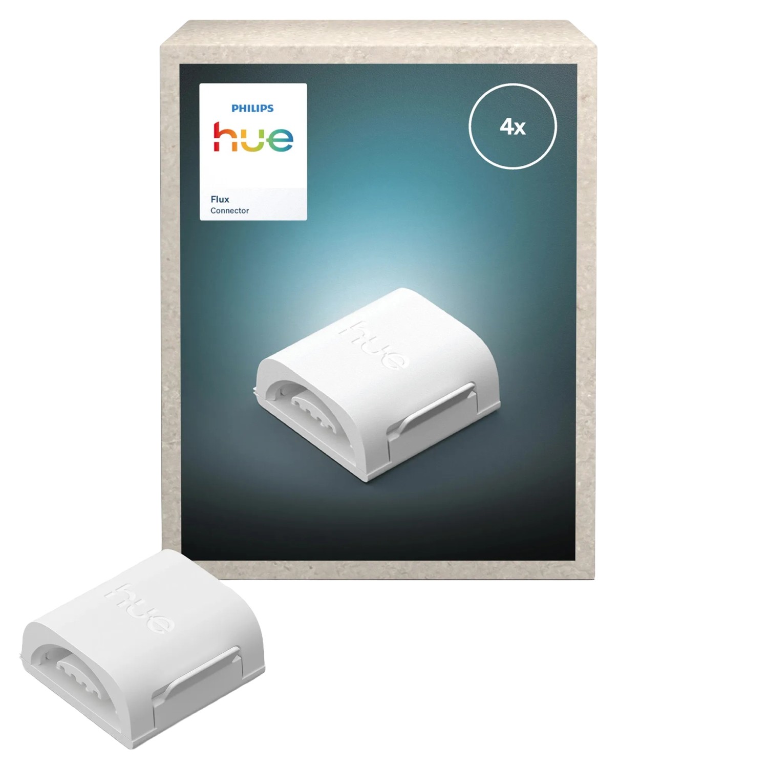 Philips Hue I-Verbindungsstück Flux für LED-Streifen 4 Stück Weiß