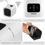 Tectake 3in1 Luftkühler Frosty, weiß, mit LED-Beleuchtung und Touch-Bedienfeld.