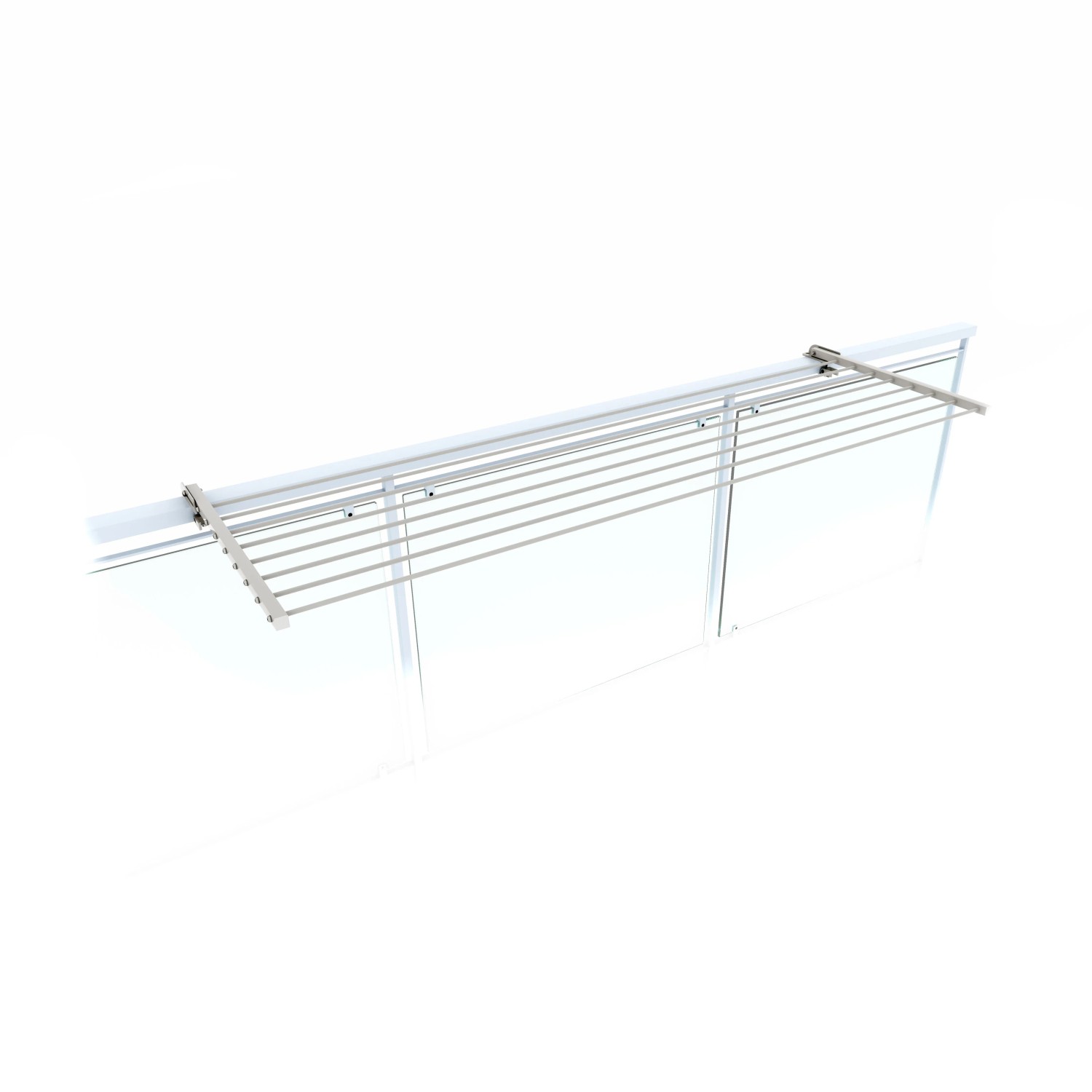Foxydry Balkon Wäscheständer Beidseitig Klappbar Wetterfest 162 cm Weiß