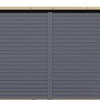 Anthrazitfarbener Bertilo Gartenschrank Box Bike aus FSC®-zertifiziertem Holz, 103x207 cm.