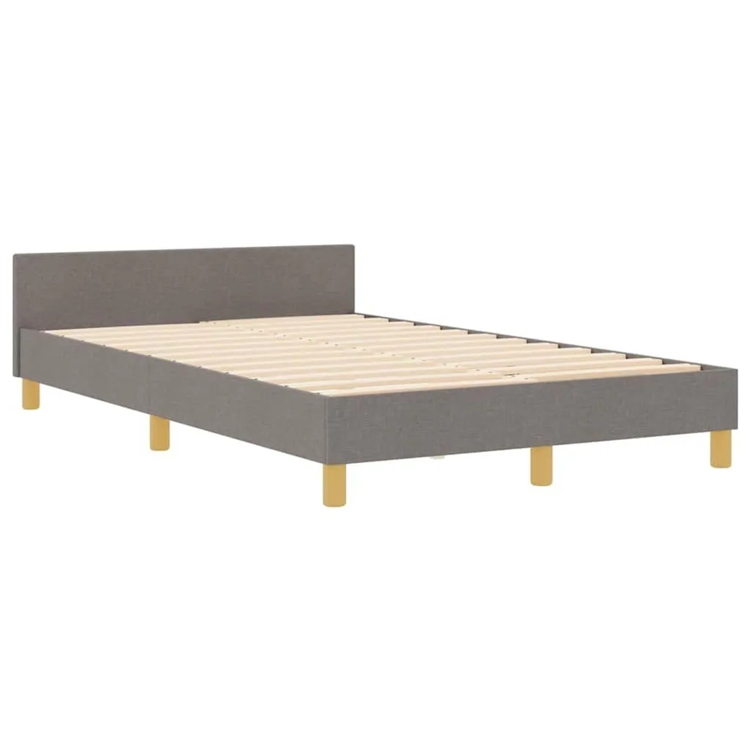 vidaXL Bettgestell mit Kopfteil Taupe 120 x 190 cm Stoff 3344792 günstig online kaufen
