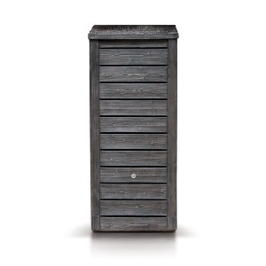 Arves Regentonne Norway, 230 l, dunkelbraun mit Messinghahn. Holzoptik für Garten.