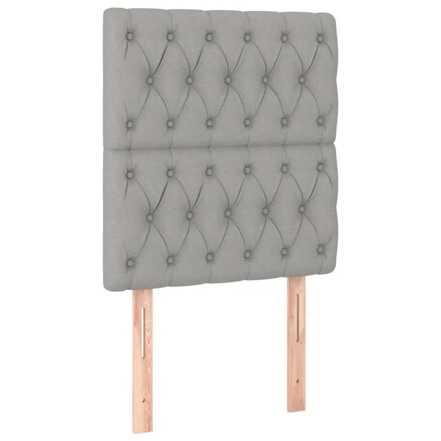 vidaXL Kopfteil Hellgrau 80x7x118/128 cm Stoff 3116642