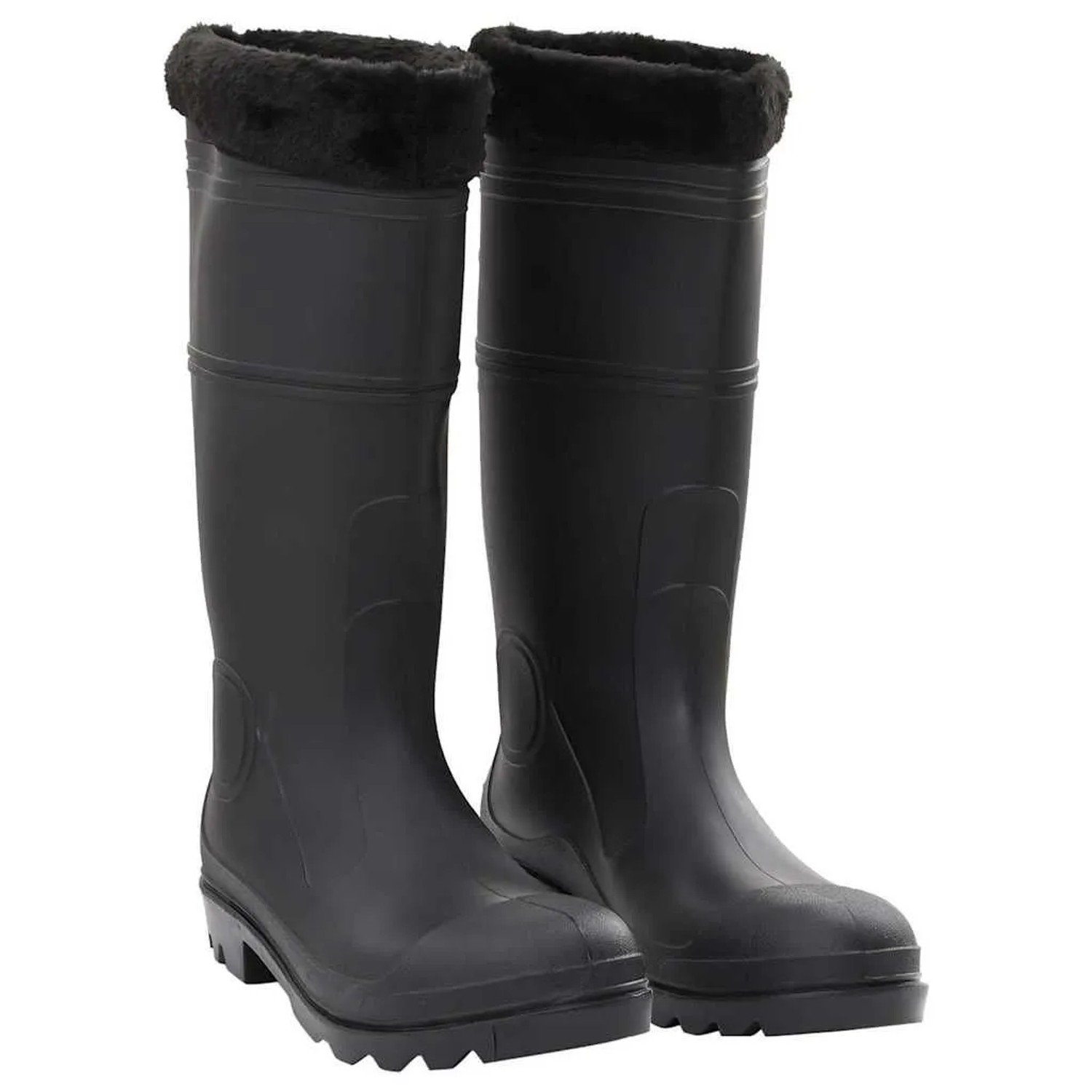 vidaXL Gummistiefel mit Herausnehmbarem Innenfutter Schwarz Größe 46 PVC 137604