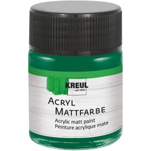Kreul Acrylfarbe Matt Grün, 50ml, für Bastelarbeiten und DIY-Projekte.