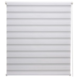 Weißes Sol Royal Doppelrollo SolDecor DL2, 105x150cm, für Fenster, mit Kettenzug.