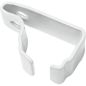 Weißer Gardinia Deckenträger für U-Laufschiene, Detailansicht.