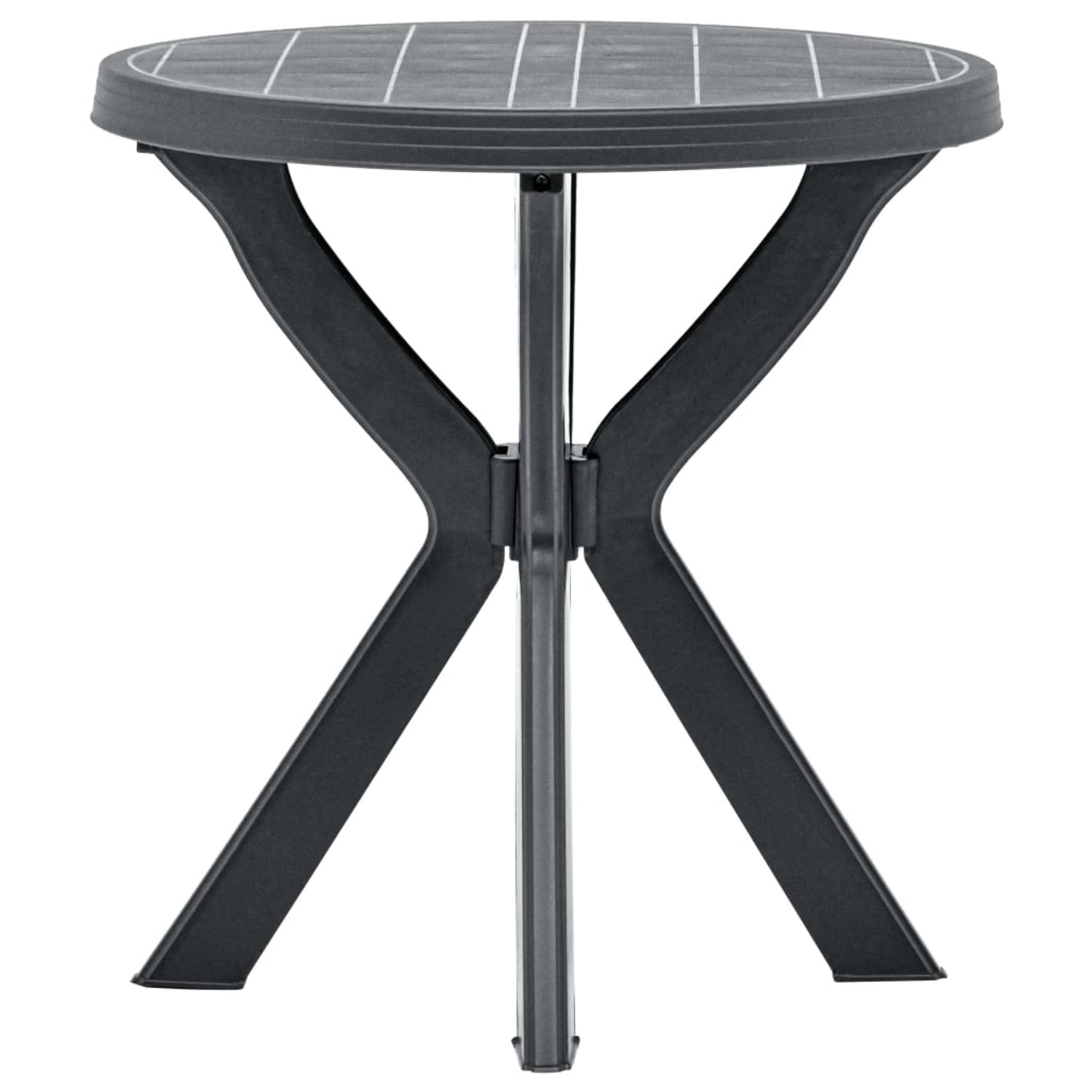 vidaXL Bistrotisch Anthrazit Ø70 cm Kunststoff 48798 günstig online kaufen