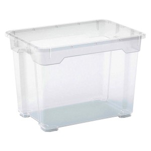 Transparente OBI Allzweckbox Santos S, 26,5x25,5x37cm, 17 Liter, zur Aufbewahrung.