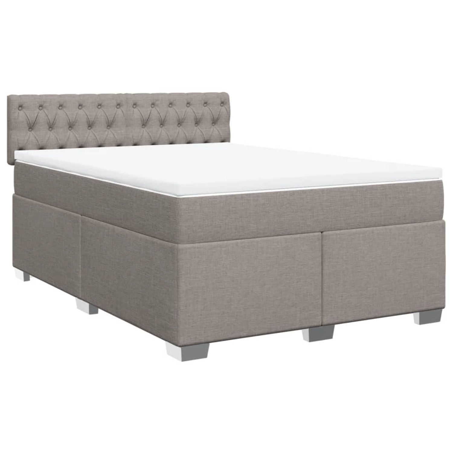 vidaXL Boxspringbett mit Matratze Taupe 140x200 cm Stoff2103954 günstig online kaufen