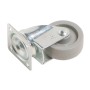 Möbel-Lenkrolle mit Platte, Softrad Ø 45mm, 40kg Traglast.