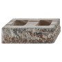 Bruchsteinmauer Endelement Jura-Nuanciert, 50x25x15 cm, für den Mauerabschluss.