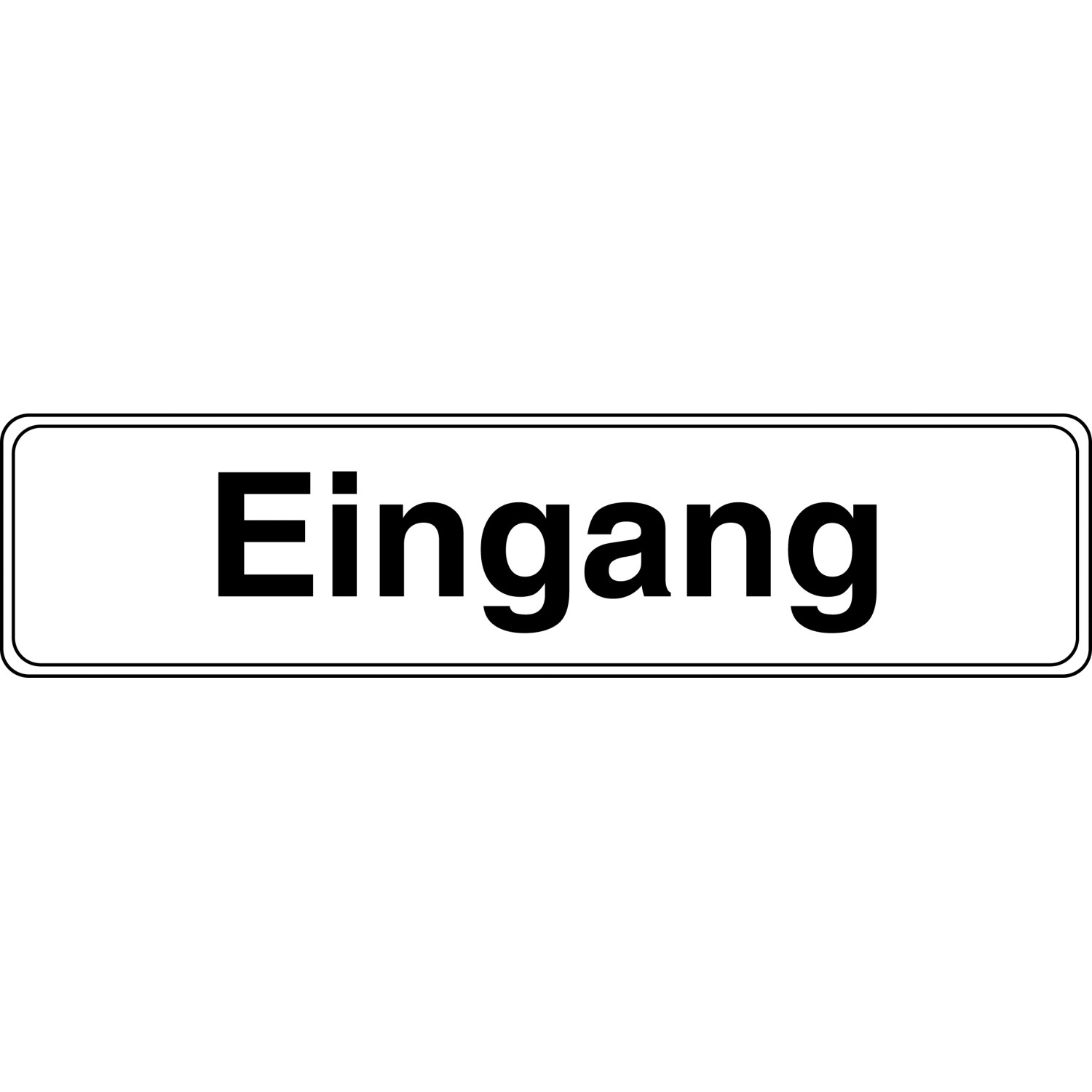 Signum Safety Signs Tür-/Hinweisschild Eingang 4,8 cm x 20 cm Weiß