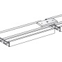 Gardinia Schienenverbinder für 3-läufige Vorhangschiene in Silber, Detailansicht.