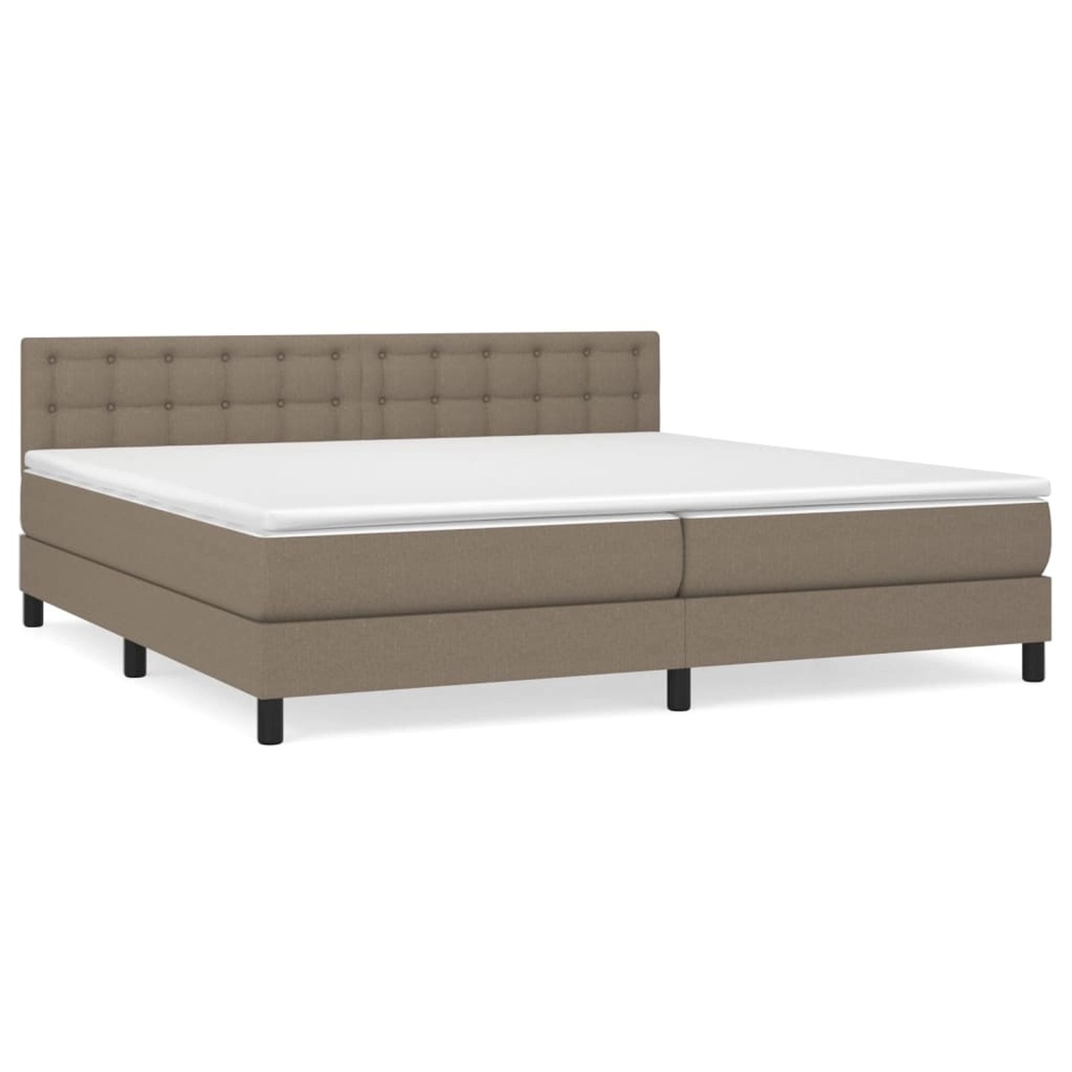 vidaXL Boxspringbett mit Matratze Taupe 200x200 cm Stoff1376752 günstig online kaufen