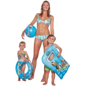 Happy People Paw Patrol Strandset mit Wasserball, Schwimmring und Kindermatratze.
