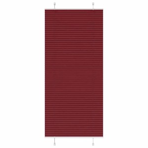 Bordeauxrotes Plissee 85x200 cm aus Polyester mit horizontalen Falten. Ideal für Fenster als Sicht- und Sonnenschutz.