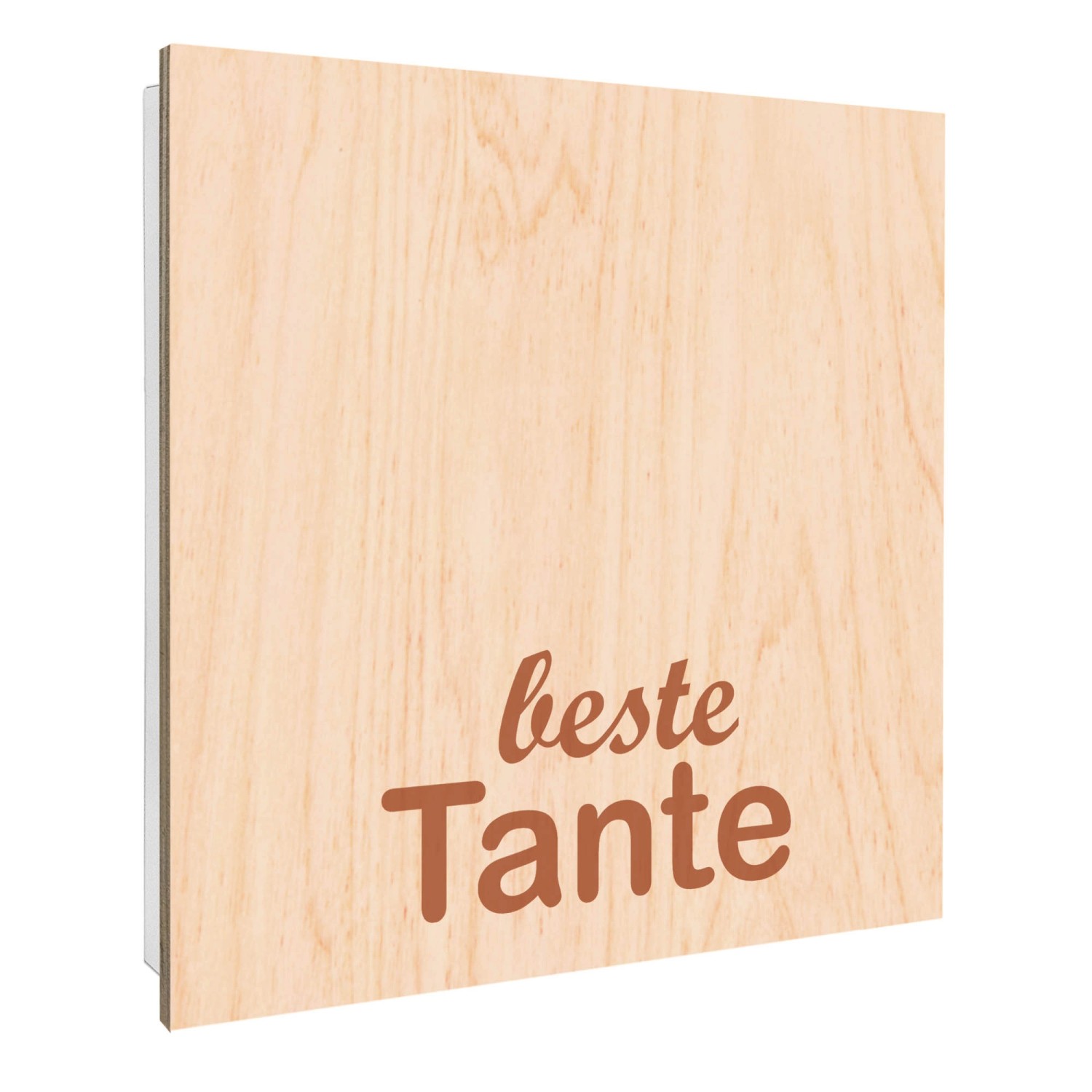 Banjado Schlüsselkasten mit Holzfront 30x30cm Weiß Scharnier Links 50 Haken günstig online kaufen