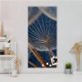 Weiße Magnettafel 37x78cm mit Pusteblumen Motiv, inklusive Magnete. Wanddekoration für Büro und Zuhause.