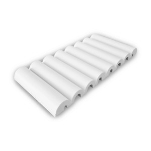 Musterstück: Weißes 3D Wandpaneel S-Canelé XL von NOEL & MARQUET, Dekor-Paneel.
