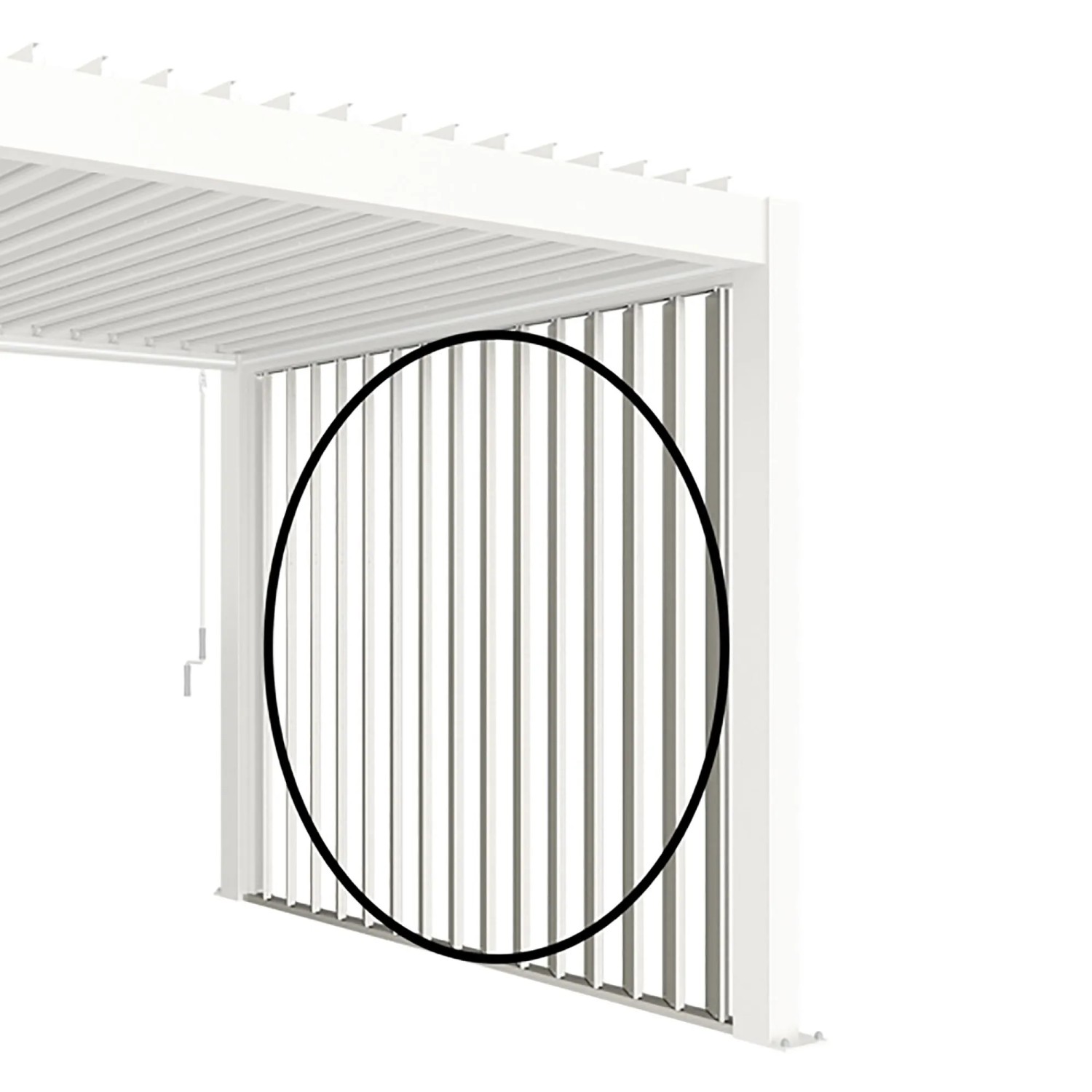 Biohort Sonnenschutzrollo manuell Gr. 4m weiss Pergola