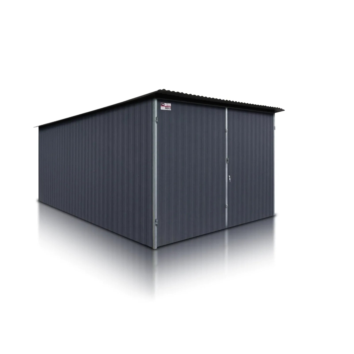 Liderstal Einzelgarage Standard aus Blech 300 x 500 cm Graphit Aktion