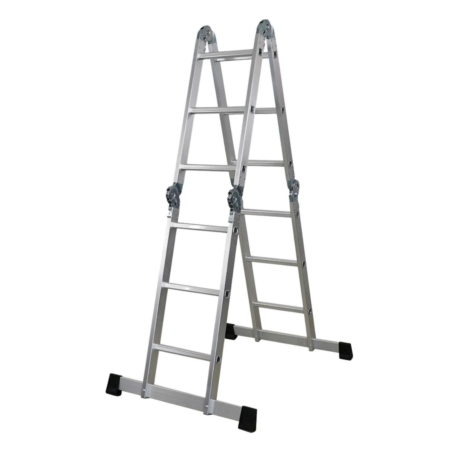 PROREGAL Sprossen-Mehrzweckleiter MULTISTEP mit Gerüstplattform Aluminium 4x3 Sprossen bis zu 3,6 m Höhe Traglast 150kg