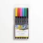 LYRA Aqua Brush Duo, 6 Stifte in verschiedenen Farben. Pinsel- und feine Spitze für präzises Zeichnen.