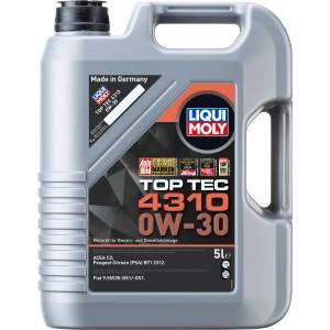 5 l Liqui Moly Top Tec 4310 0W-30 Leichtlaufmotoröl für Benzin- und Dieselfahrzeuge.