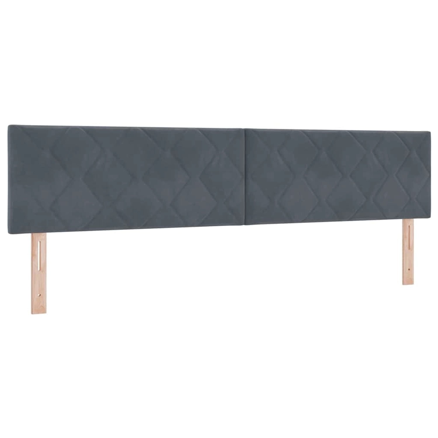 vidaXL LED Kopfteil mit LED-Streifenleuchten Dunkelgrau 200 cm Samt 3338260 günstig online kaufen