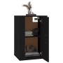 Schwarzer VidaXL TV-Wandschrank 40x34,5x60 cm mit offenen Türen und zwei Regalen.