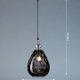 Fischer & Honsel Pendelleuchte Uller mit Rauchglas, Durchmesser 20cm, für E27 Leuchtmittel
