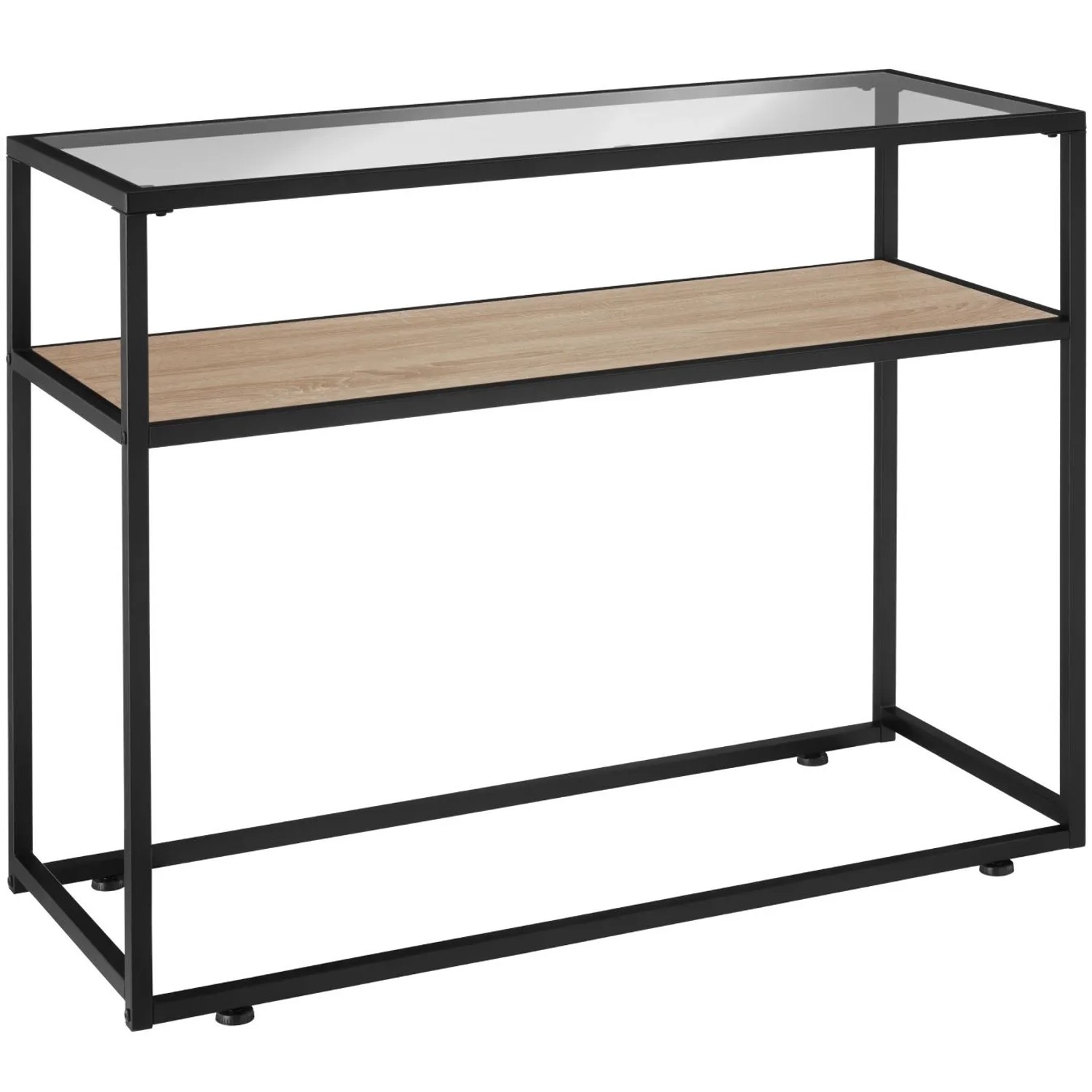 Tectake Konsolentisch Kilkenny Industrial Style Holz und Stahl  100 x 41 x 80 50 cm Industrial Holz Hell  Eiche Sonoma