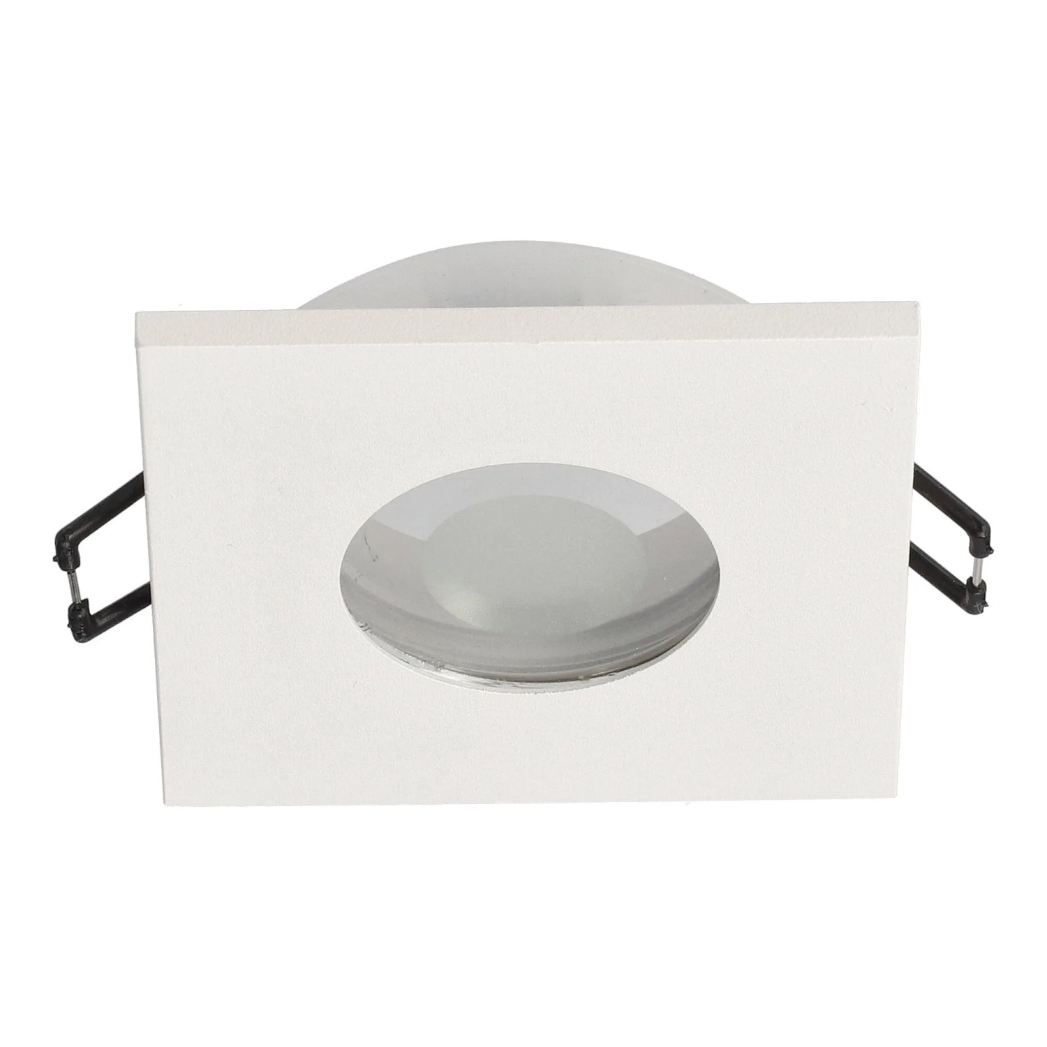 EDO Einbaustrahler GU10 IP44 Quadratisch Weiß Deckenspot Badleuchte Einbauleuchte Deckenstrahler OPIL SQ