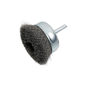 LUX Topfbürste 75 mm, feine Drahtbürste für Bohrmaschinen zum Entrosten und Reinigen von Metall.