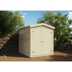 Kiehn-Holz Gerätehaus, 150x210 cm, unbehandeltes Fichtenholz. Gartenhaus zur Aufbewahrung von Gartengeräten.