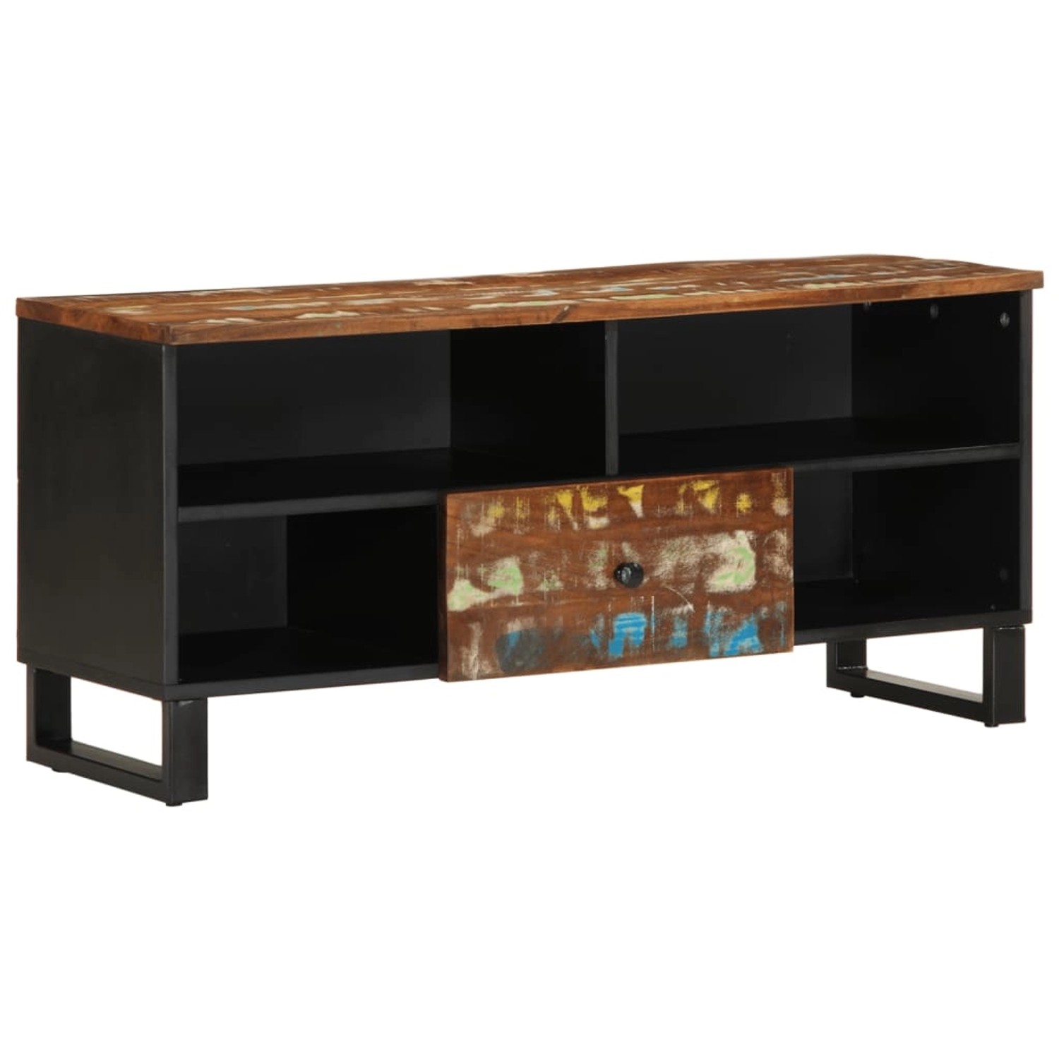 Vidaxl Tv-schrank 100x33x46 Cm Altholz Massiv & Holzwerkstoff günstig online kaufen