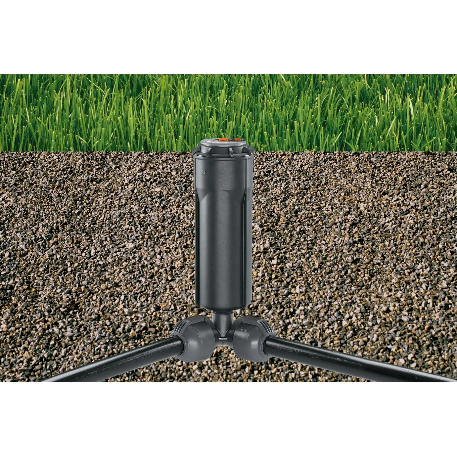 Gardena Winkelstück für Sprinkler-Systeme, 25 mm x 13 mm, mit Außengewinde für sicheren Anschluss.