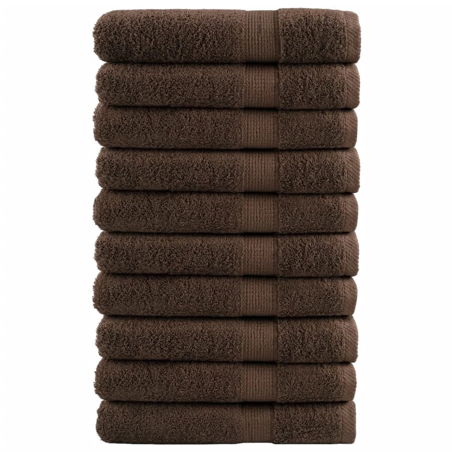vidaXL Premium-Saunatücher 10 Stk Braun 80x200 600g/m2 100% Baumwolle